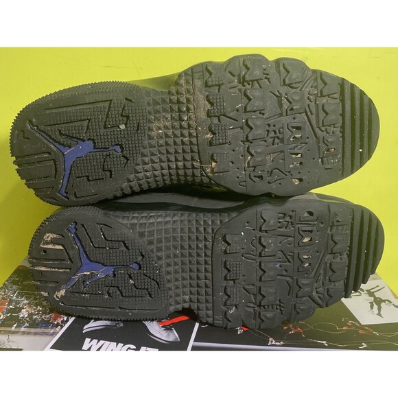 Nike Air Jordan IX Boot Retro Charcoal Black Concord OG AR4491–001 NRG Sz 8.5/10 - Picture 4 of 7